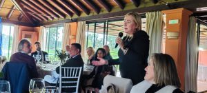 Ponencias en el Rotary Sevilla International de Rocío de los Reyes Machuca presidenta de CEDDD Andalucía y Sebastián Morales sobre ciberseguridad