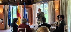 Presentations by Juan José Figueroa, Founder of the Charity Organization Llamarada de Fuego, Lawyer Manuel Marín, and Visit from the Governor’s Delegate Carmen Ortega at Rotary Club Sevilla International