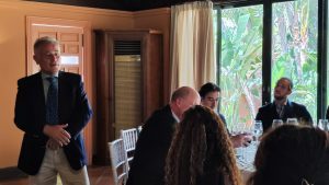 Visit of Victor Javier Elena, District Governor of District 2203, to the Rotary Sevilla International Club and presentation by Antonio Castaño on the Luis Séiquer Social Dentistry Foundation